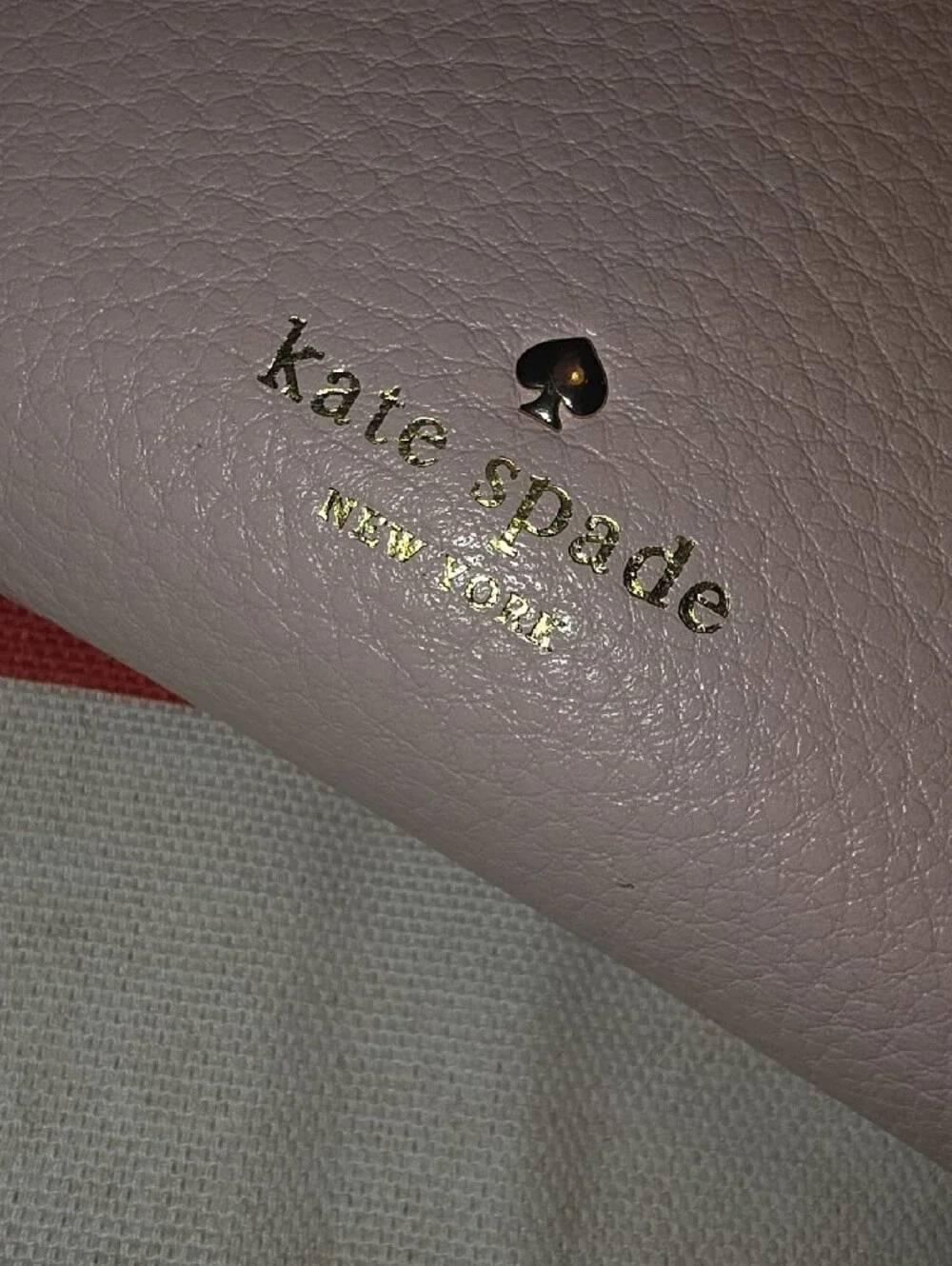 kate spade ♠️ Blush Pink Pebbled Zip Wallet